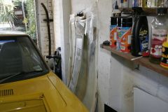 Fiber Glass bonnet in background