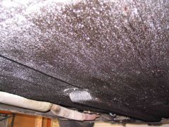 New Floor Pan finished with bituminous sound deadner paint