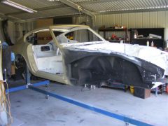 Grey epoxy urethane primer and white hi fill primer