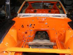 Painted Engine bay with brake lines