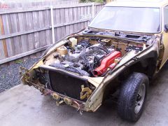 undressed for a wash