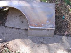 Repaired LH gaurd on the ground