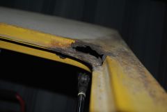 hatch glass corner before reweld