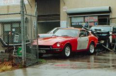 Parked overnight at the panel shop