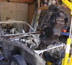 Engine being removed 4th February