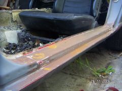 LH Door Sill B4 preparation