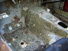 LH Floor Pan Sound deadener stripped