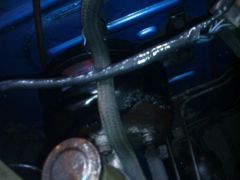 Project 240Z Engine, Water Hose cut...