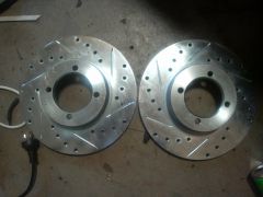 Project 240Z Brake, Front Rotors, Before installation.