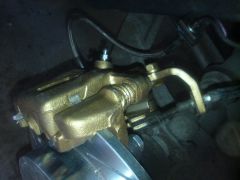 Project 240Z Brake, Rear Caliper installed image, Closeup