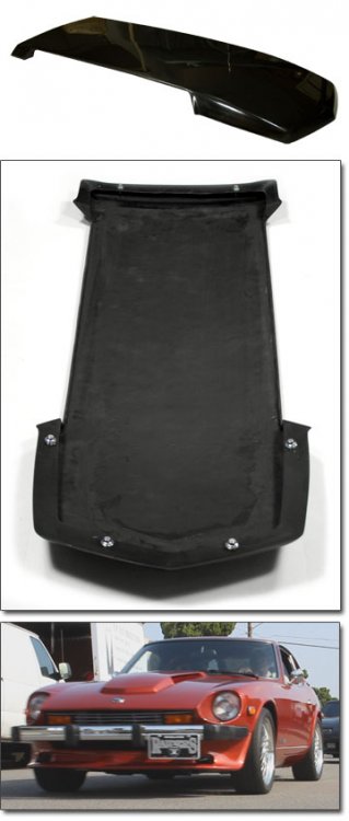 1970's "Datsun Competition" Design Hood Scoop, 70-78 240Z-260Z-280Z