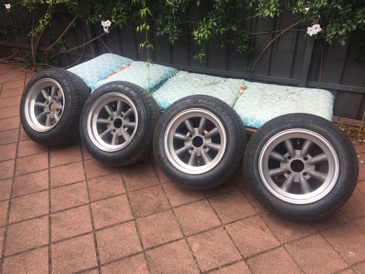 14 x 7 Watanabe wheels + tyres (SOLD) - Parts and Tools for Sale - Auszcar